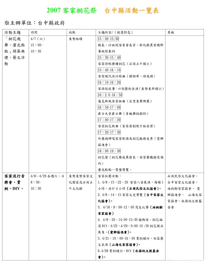 2007客家桐花祭客家流行音乐之夜